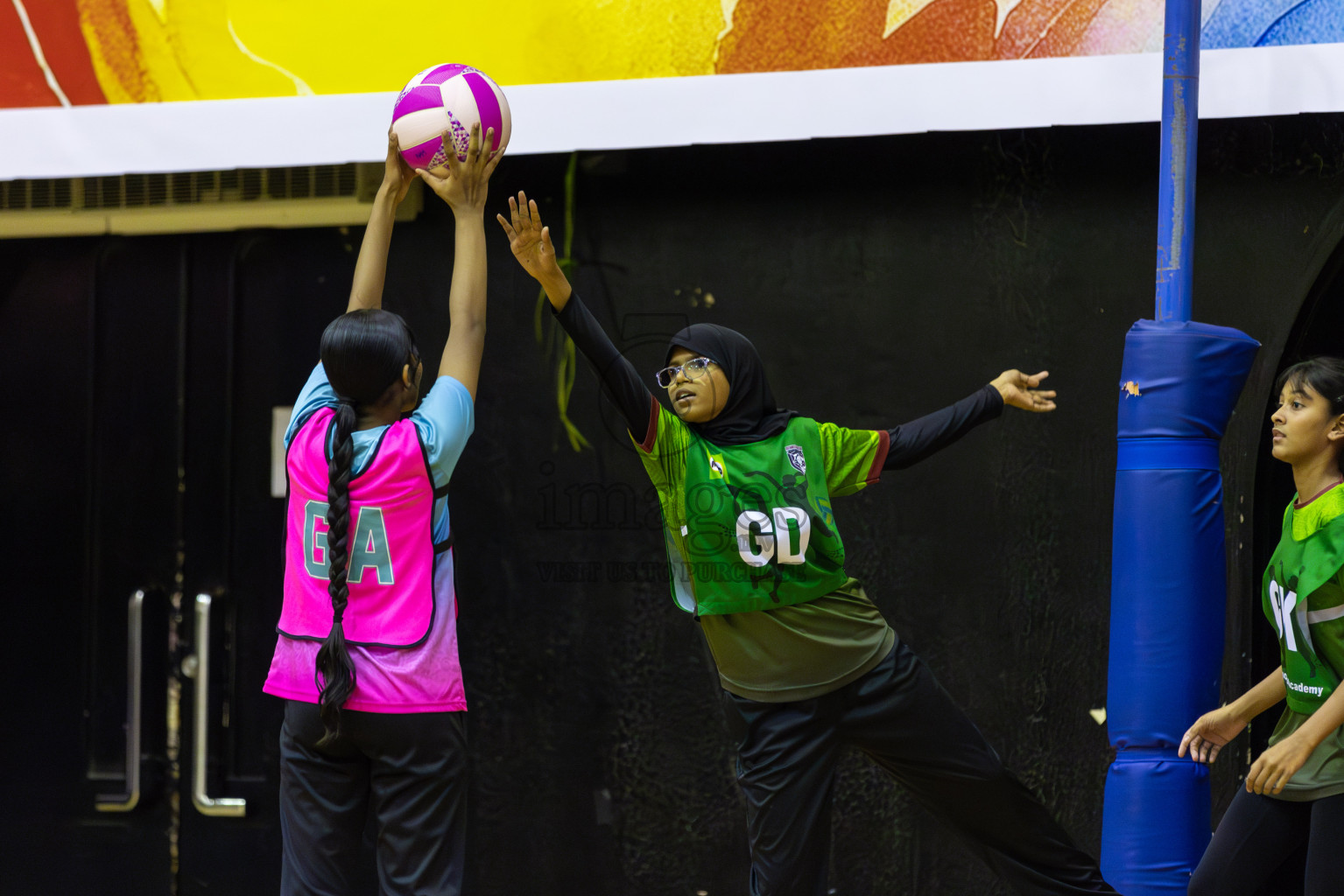Young netter A vd Fionti sports academy in Day 3 of 3rd Netball Junior Championship, held at Social Center on Wednesday 22nd January 2025 . Photos: Shuu Abdul Sattar / images.mv