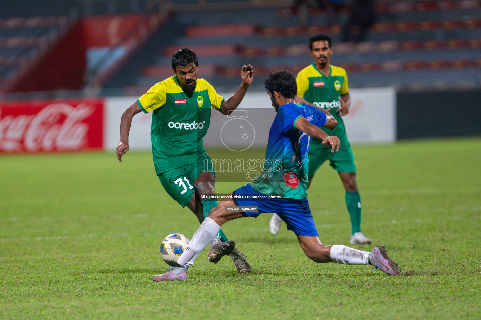 Dhivehi Premier League 2023 - Maziya Sports & Recreation vs Super United Sports, held in National Football Stadium, Male', Maldives  Photos: Mohamed Mahfooz Moosa/ Images.mv