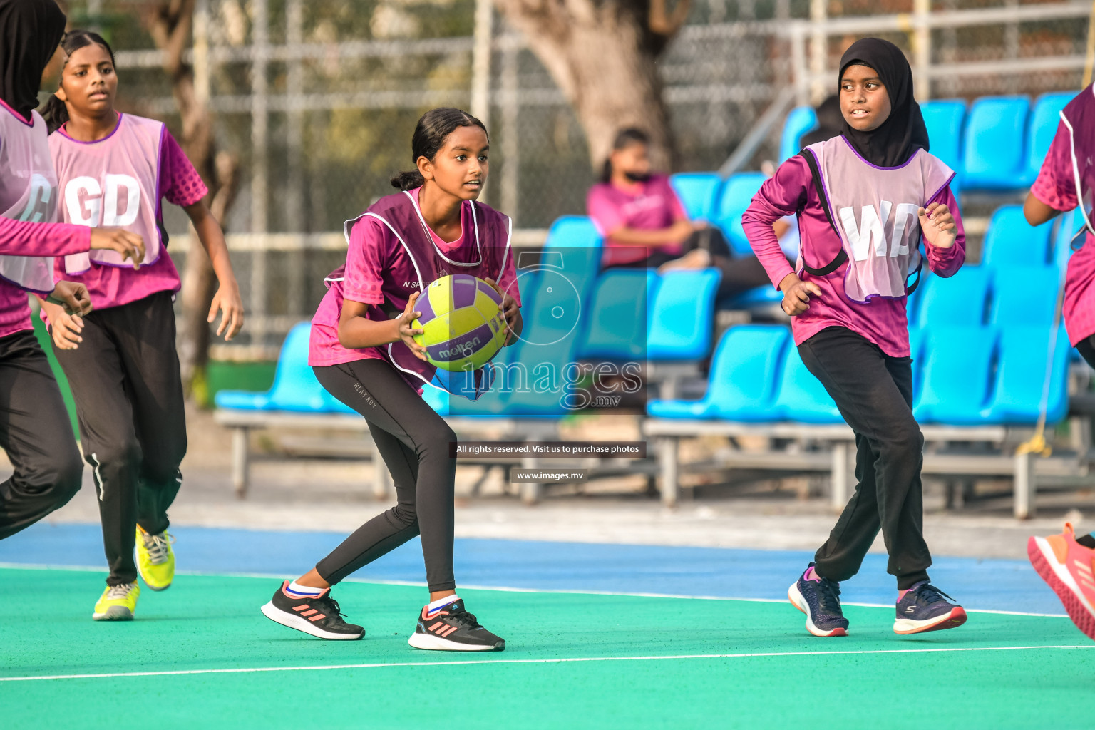 Day 10 of Junior Netball Championship 2022 held in Male', Maldives. Photos by Nausham Waheed