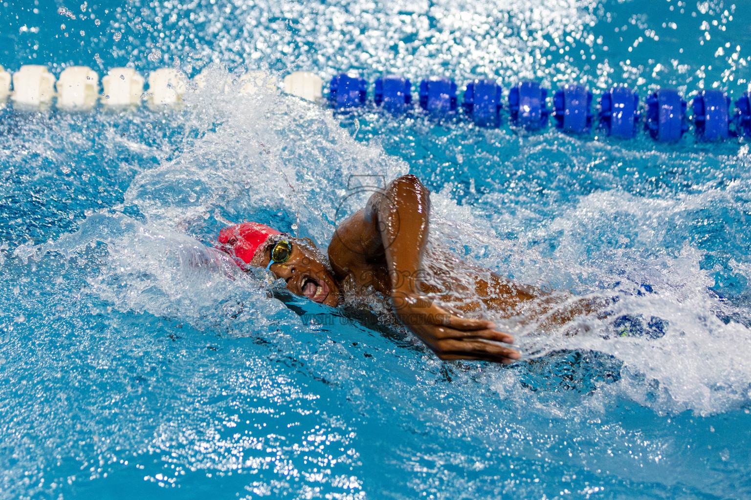 Day 2 of National Swimming Competition 2024 held in Hulhumale', Maldives on Saturday, 14th December 2024. Photos: Hassan Simah / images.mv