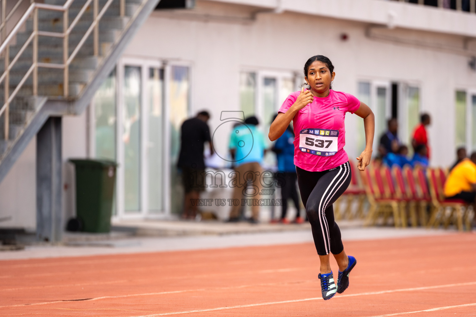 Day 6 of MWSC Interschool Athletics Championships 2024 held in Hulhumale Running Track, Hulhumale, Maldives on Thursday, 14th November 2024. Photos by: Ismail Thoriq / Images.mv