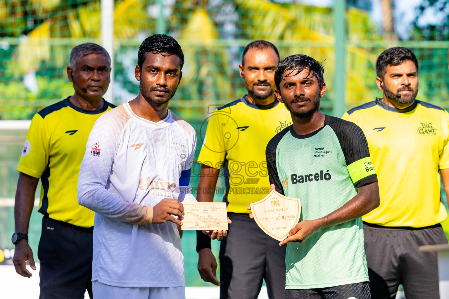 Barcelo vs Conrad in the Final of Resort League 2025 (Ari Zone) was held on Sunday, 28th June 2025 in Conrad Maldives Rangali Island, Alif Dhaalu Atoll, Maldives. Photos: Nausham Waheed / images.mv