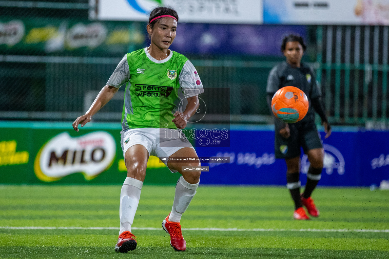 Club WAMCO vs DSC in the Semi Finals of 18/30 Women's Futsal Fiesta 2021 held in Hulhumale, Maldives on 14th December 2021. Photos: Ismail Thoriq / images.mv