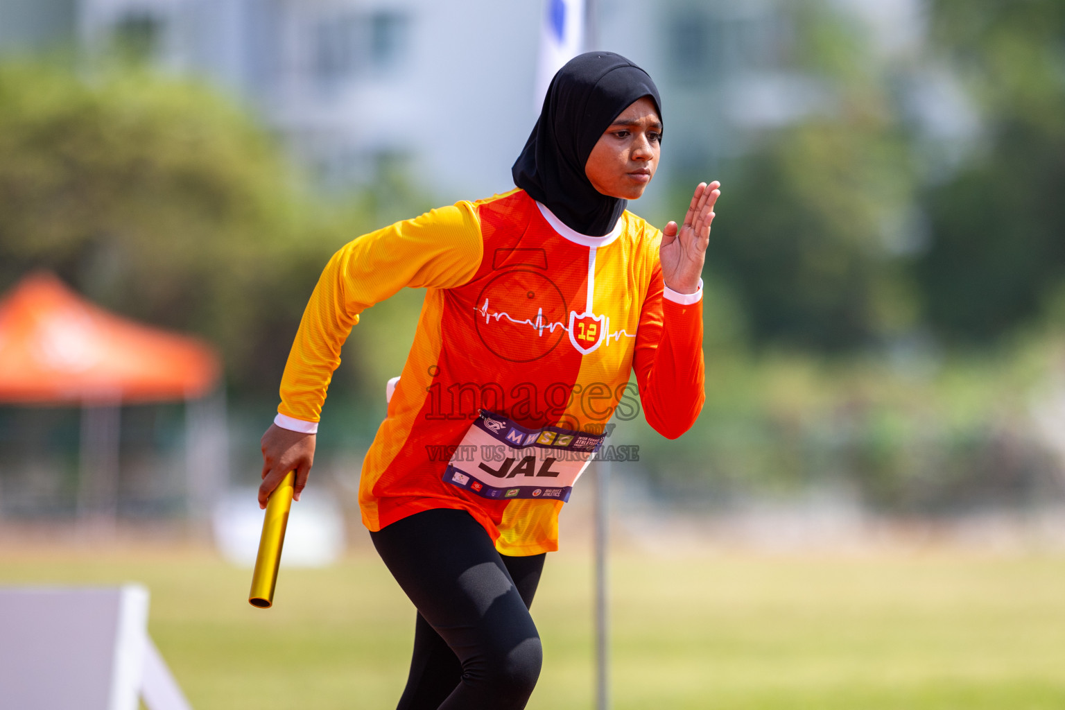 Day 5 of MWSC Interschool Athletics Championships 2024 held in Hulhumale Running Track, Hulhumale, Maldives on Wednesday, 13th November 2024. Photos by: Raif Yoosuf / Images.mv