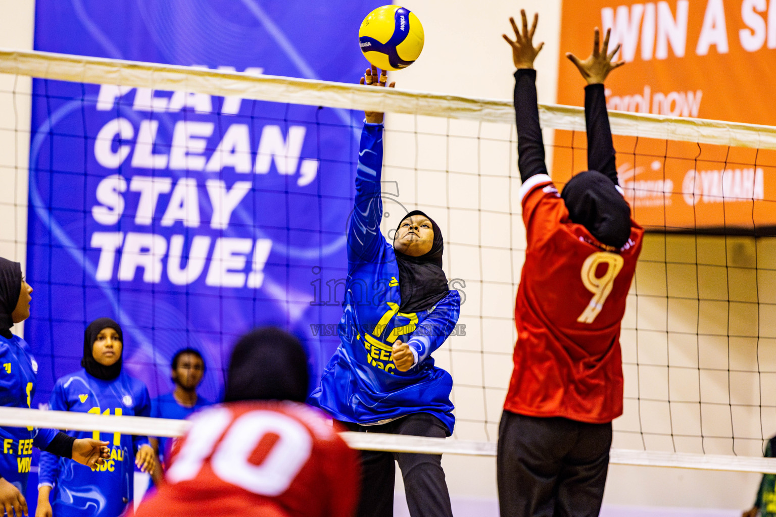 Finals of Interschool Volleyball Tournament 2024 was held in Social Center at Male', Maldives on Friday, 6th December 2024. Photos: Nausham Waheed / images.mv