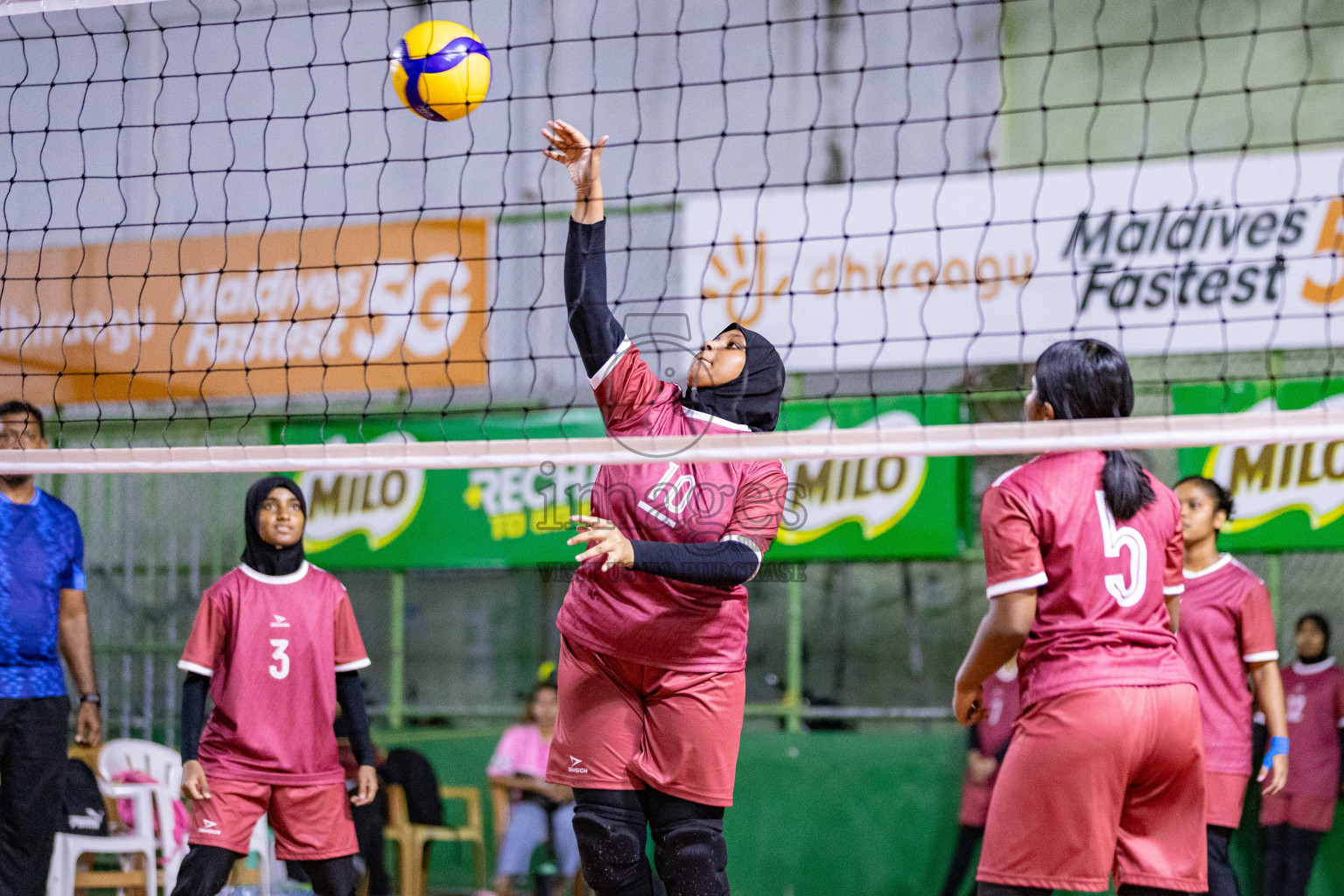 Island Ocean Club vs Club Rising Star Academy in Milo National Junior Volleyball Championship 2025 Day 3 was held on Monday, 24th November 2025 at Ekuveni Turf Court Male', Maldives. Photos: Areef Adam / images.mv