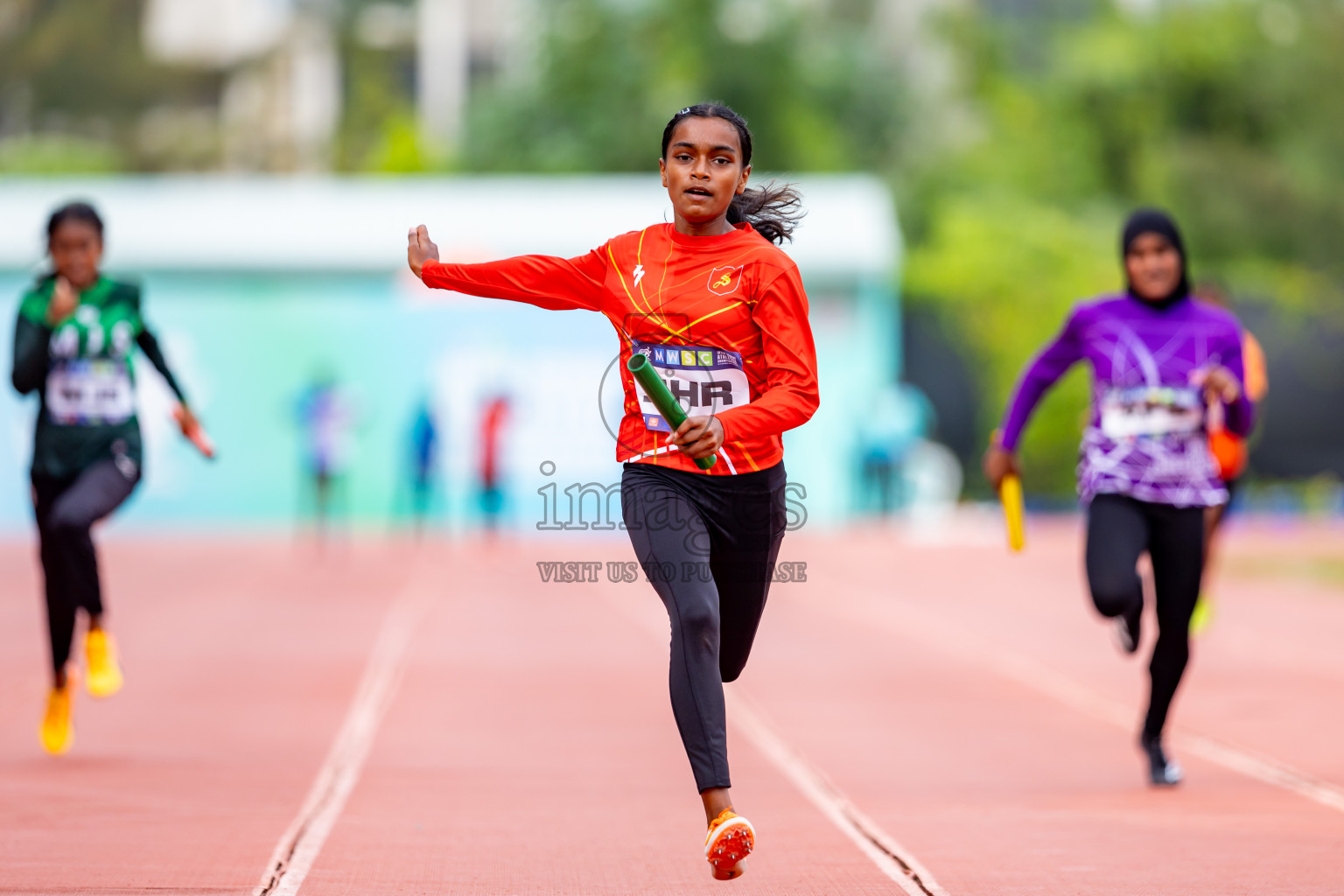 Day 6 of MWSC Interschool Athletics Championships 2024 held in Hulhumale Running Track, Hulhumale, Maldives on Thursday, 14th November 2024. Photos by: Nausham Waheed / Images.mv