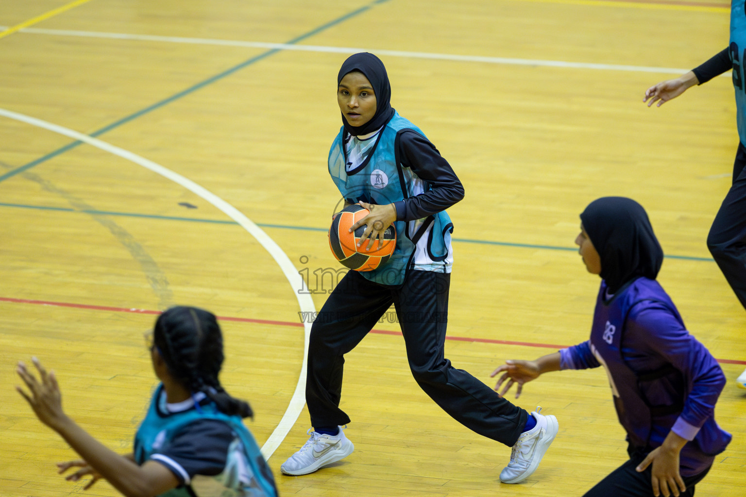 Day 13 of 25th Inter-School Netball Tournament was held in Social Center at Male', Maldives on Saturday, 24th August 2024. Photos: Mohamed Mahfooz Moosa / images.mv