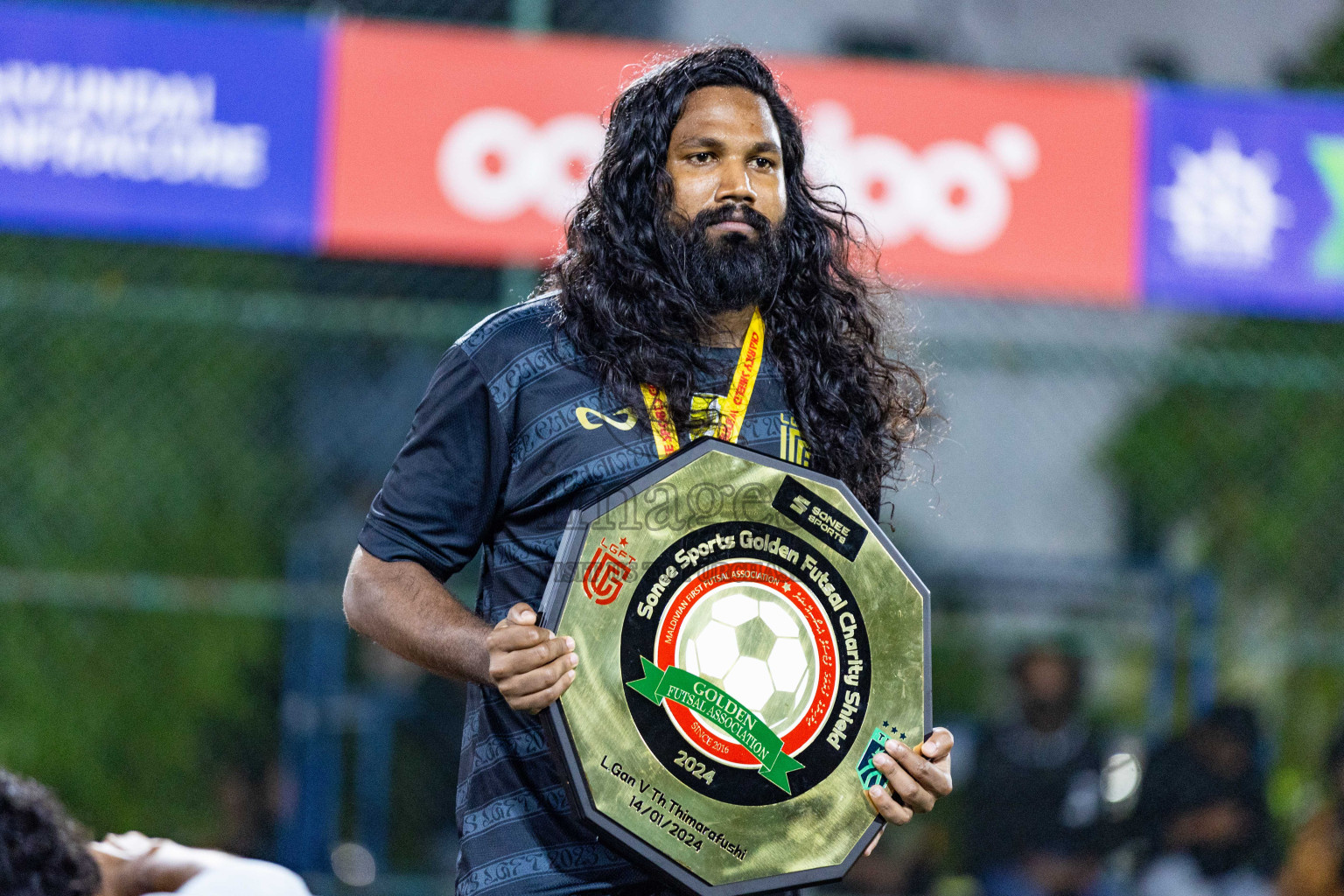 Opening of Golden Futsal Challenge 2024 with Charity Shield Match between L.Gan vs Th. Thimarafushi was held on Sunday, 14th January 2024, in Hulhumale', Maldives Photos: Nausham Waheed / images.mv