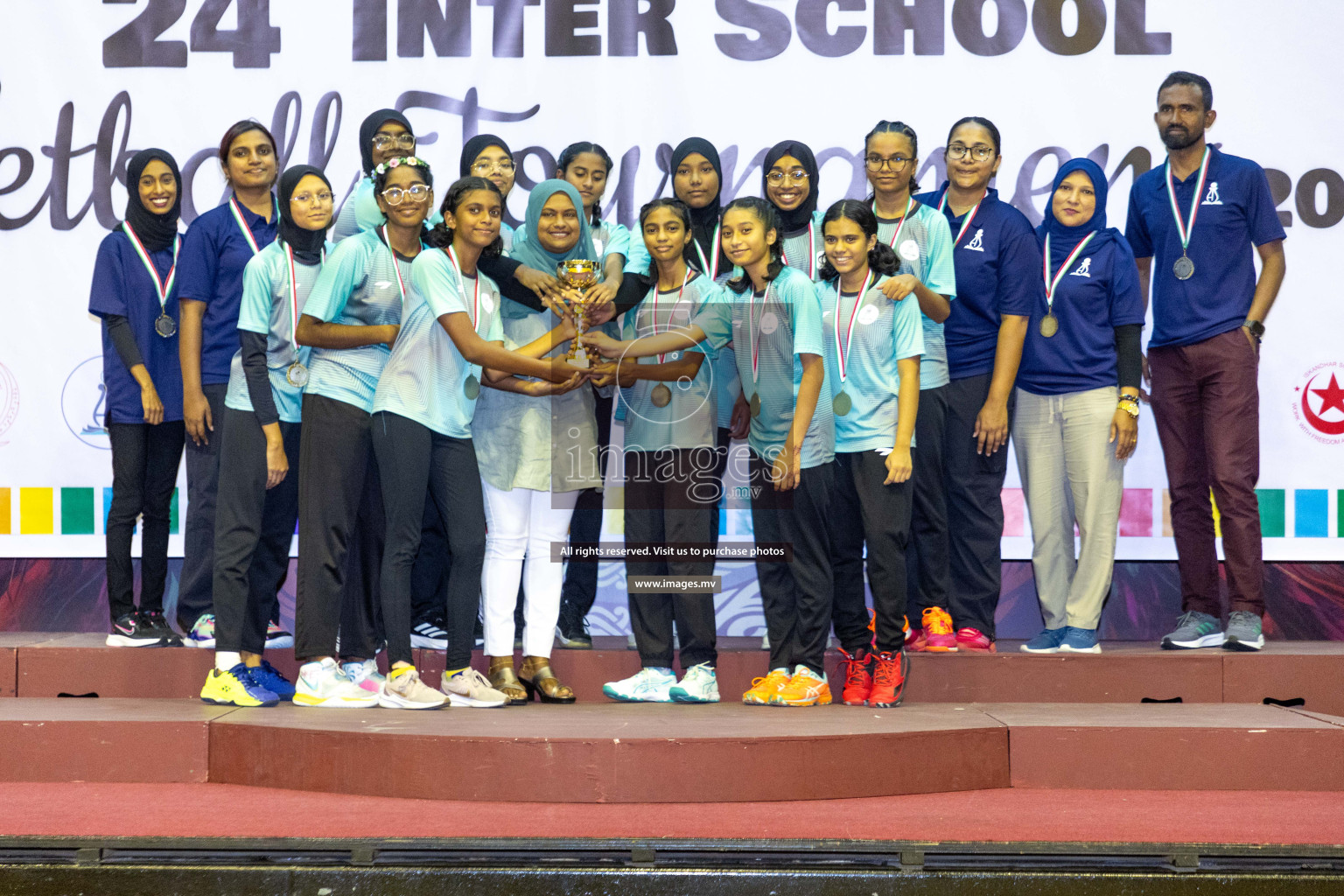 Final of 24th Interschool Netball Tournament 2023 was held in Social Center, Male', Maldives on 7th November 2023. Photos: Nausham Waheed / images.mv