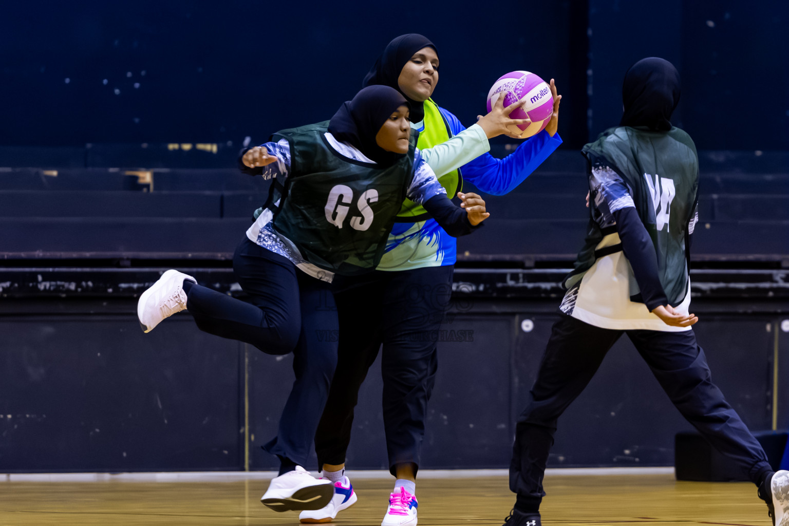 SC Skylark vs United Unity SC in Day 4 of 24th Milo Netball Association Championship held in Social Center at Male', Maldives on Thursday, 4th September 2025. Photos: Nausham Waheed / images.mv