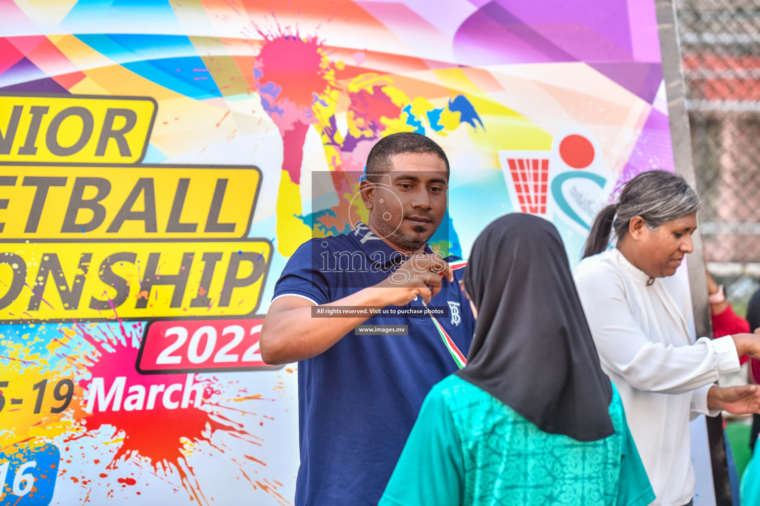 Final of Junior Netball Championship 2022 held in Male', Maldives on 19th March 2022. Photos by Nausham Waheed