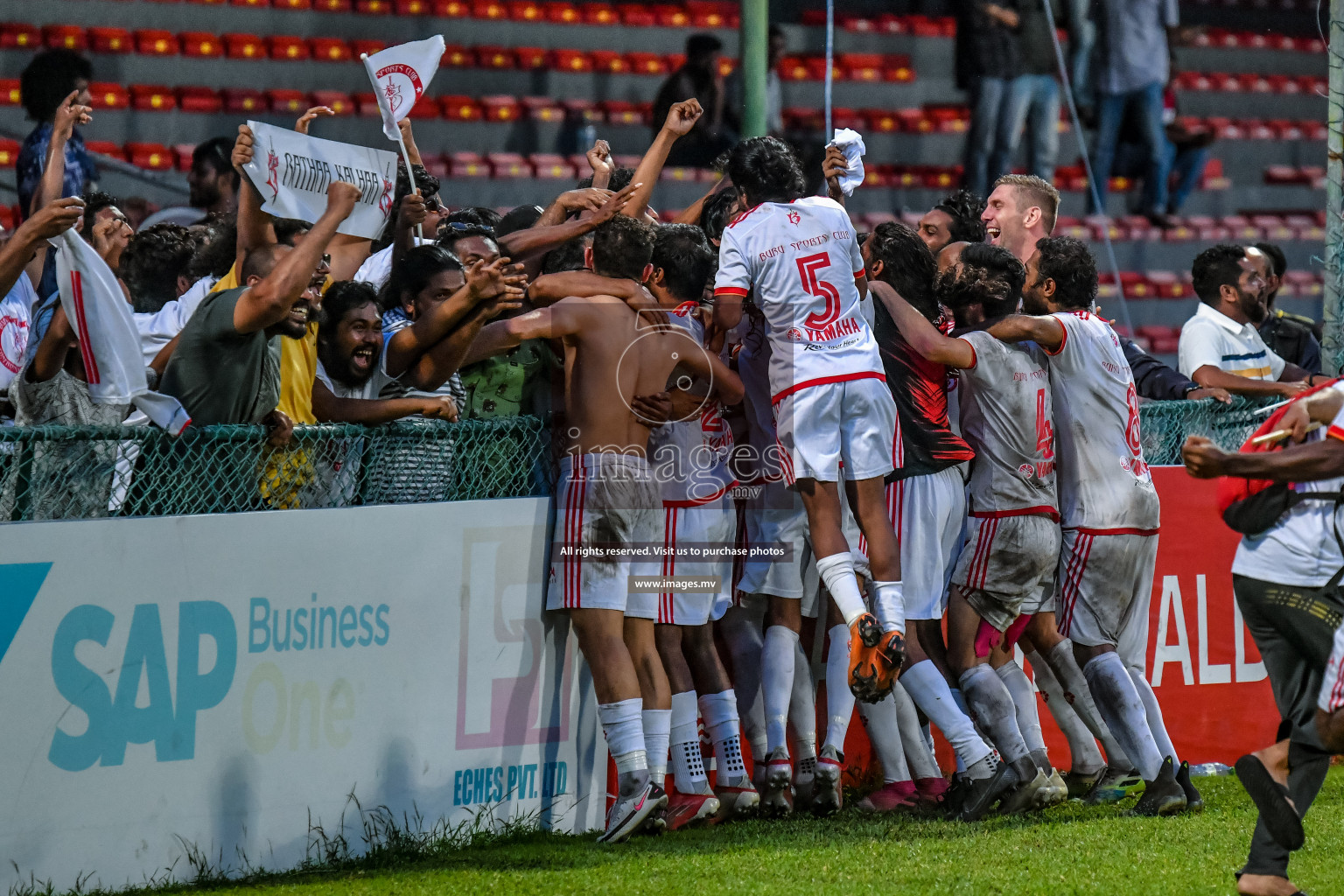 Buru Sports Club vs New Radiant Sports Club in the 2nd Division 2022 on 14th Aug 2022, held in National Football Stadium, Male', Maldives Photos: Nausham Waheed / Images.mv