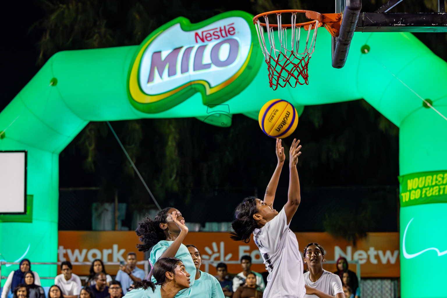 Day 4 of MILO Ramadan 3x3 Challenge 2024 was held in Ekuveni Outdoor Basketball Court at Male', Maldives on Friday, 15th March 2024.
Photos: Mohamed Mahfooz Moosa / images.mv