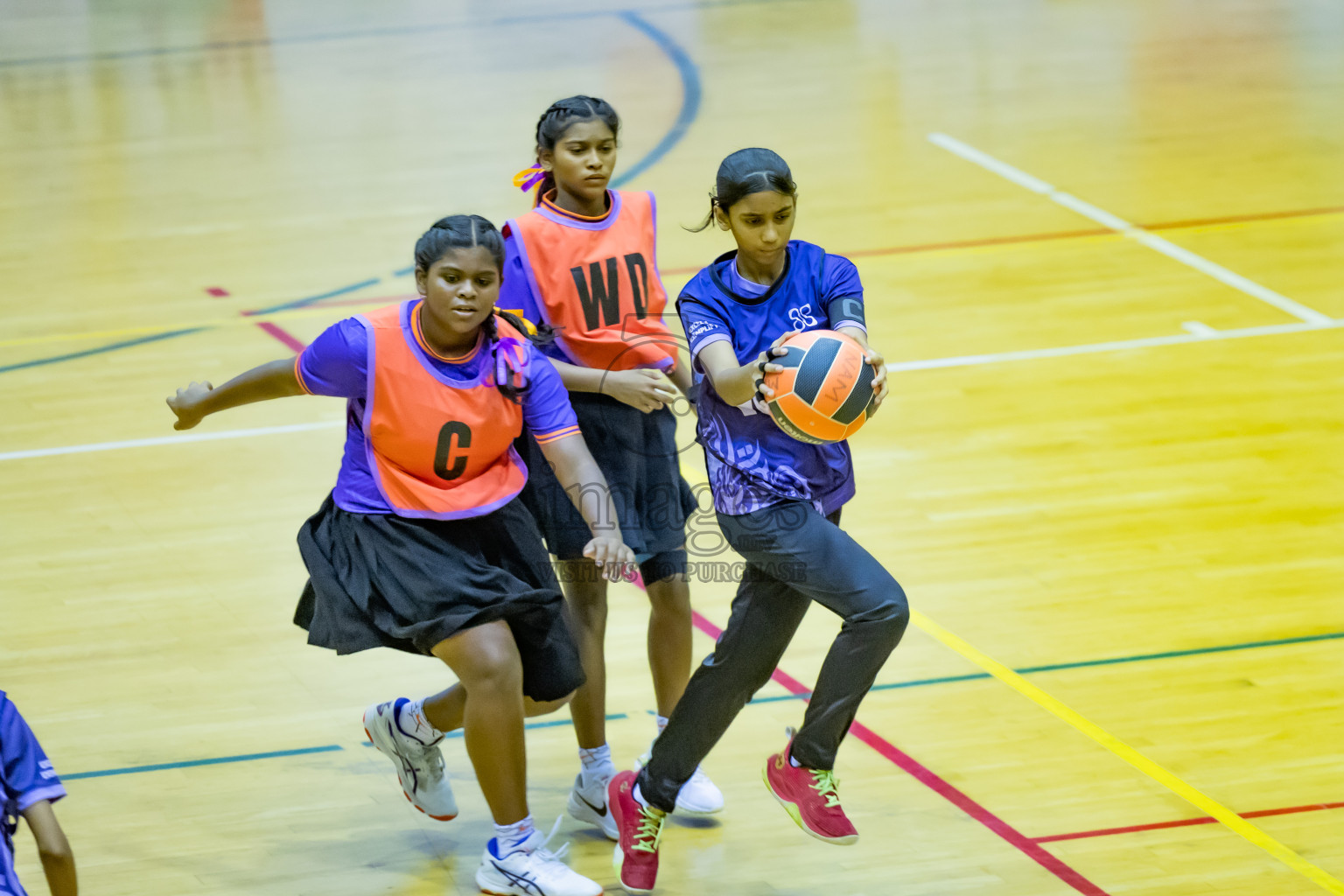 Day 12 of 25th Inter-School Netball Tournament was held in Social Center at Male', Maldives on Thursday, 22nd August 2024.