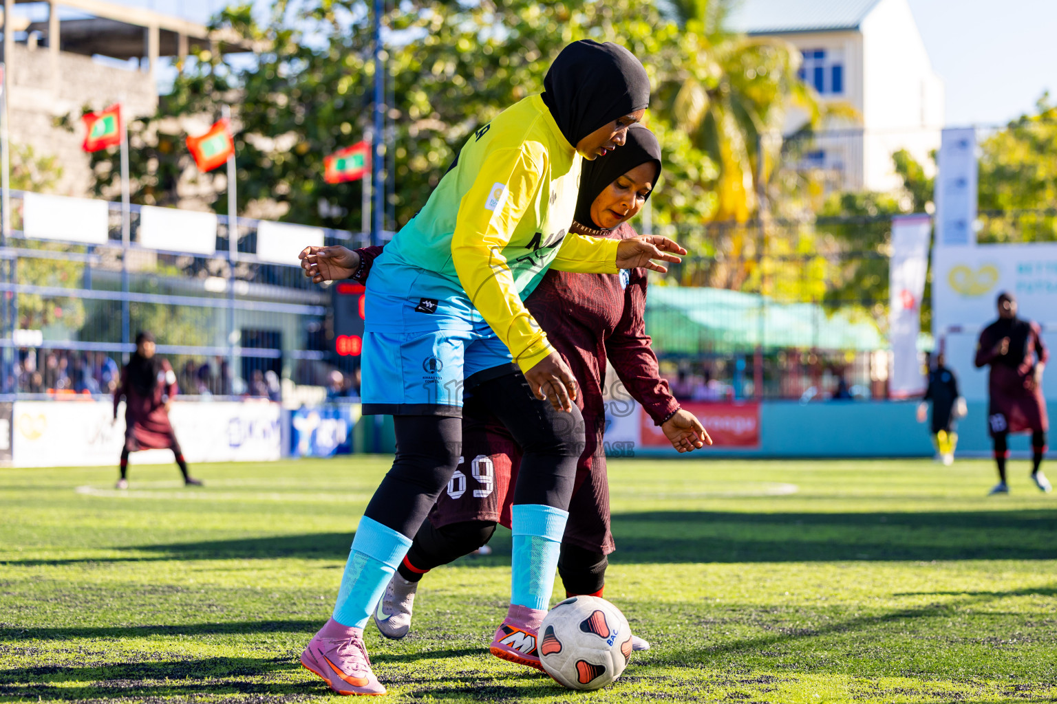 Kihaadhoo vs Hithaadhoo in Day 3 of Better in Baa Futsal Fiesta 2025 Woman's division held in B. Eydhafushi, Maldives on Friday, 7th November 2025. Photos: Nausham Waheed / images.mv