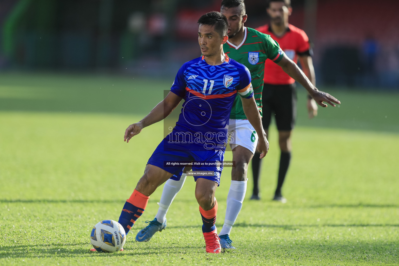 Bangladesh vs India in SAFF Championship 2021 held on 1st October 2021 in Galolhu National Stadium, Male', Maldives