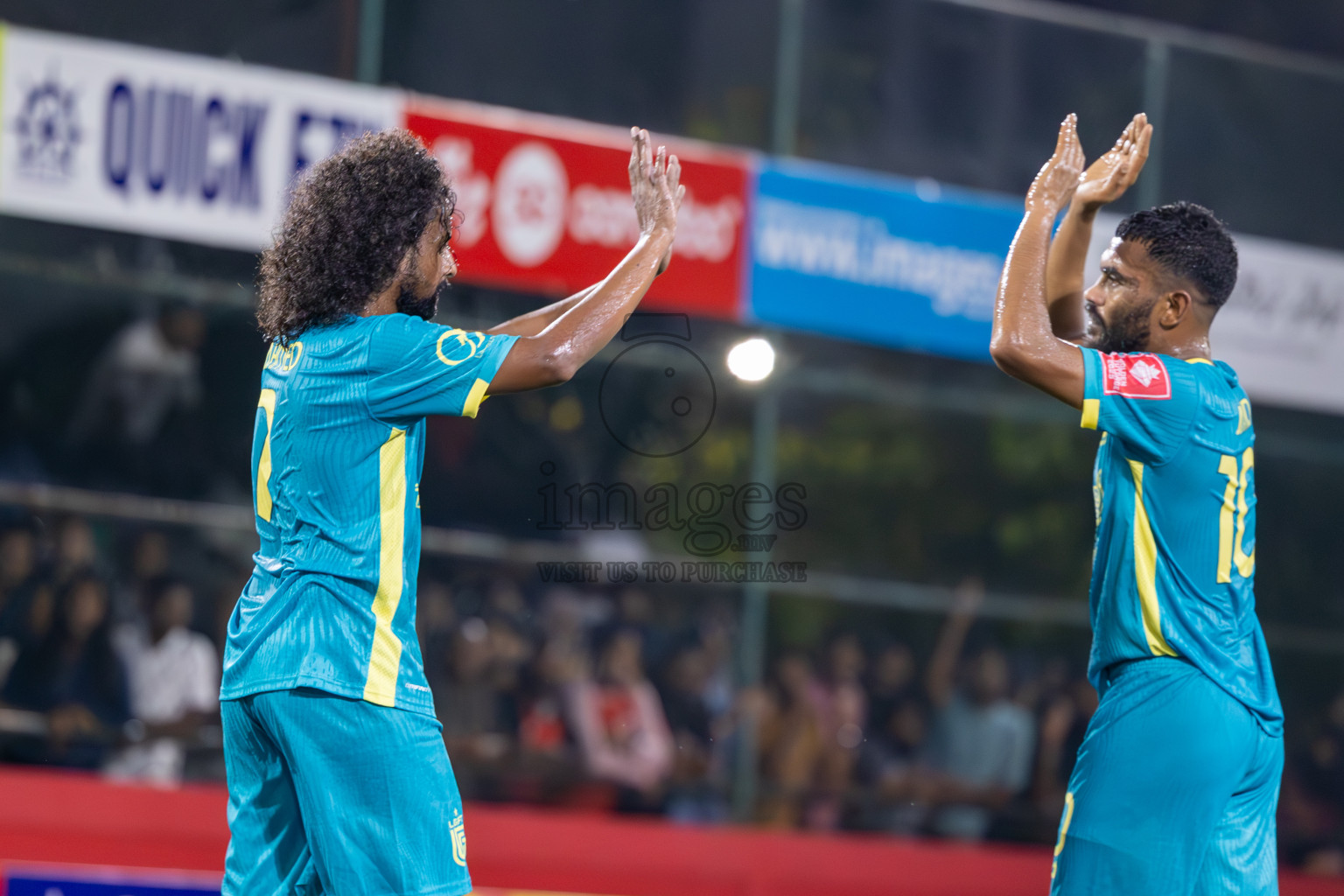 L Maavah VS L Gan in Day 8 of Golden Futsal Challenge 2025 was held on Sunday, 12th January 2025, in Hulhumale', Maldives
Photos: Ismail Thoriq / images.mv