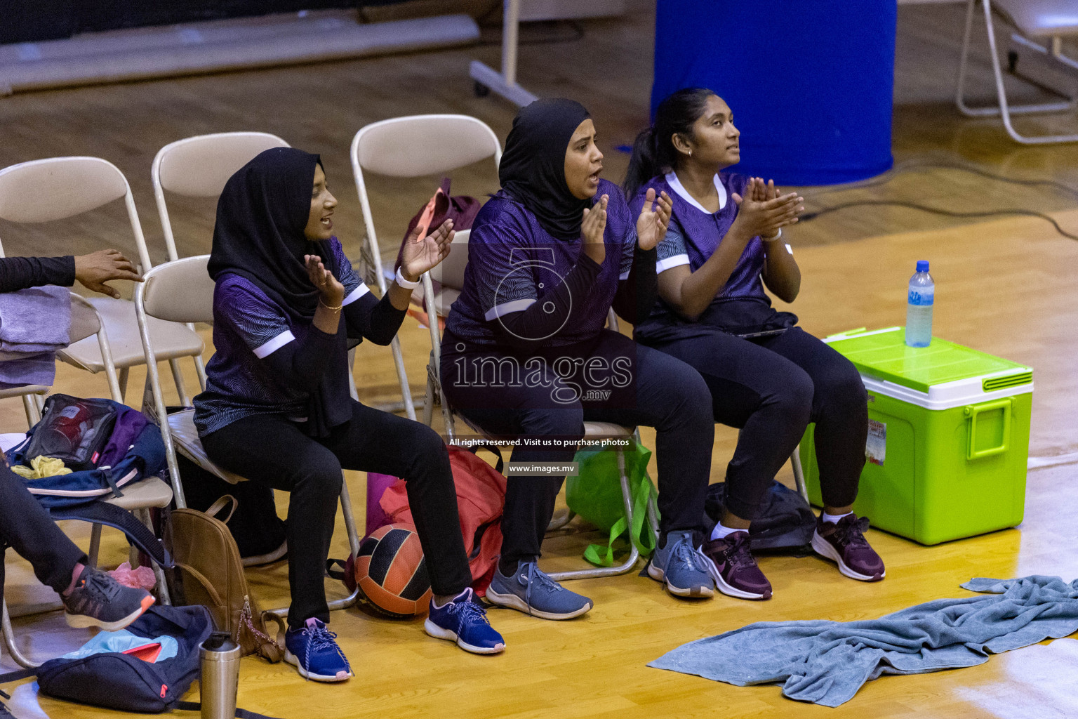 Sports Club Skylark vs Vyansa in the Milo National Netball Tournament 2022 on 17 July 2022, held in Social Center, Male', Maldives. 
Photographer: Hassan Simah / Images.mv