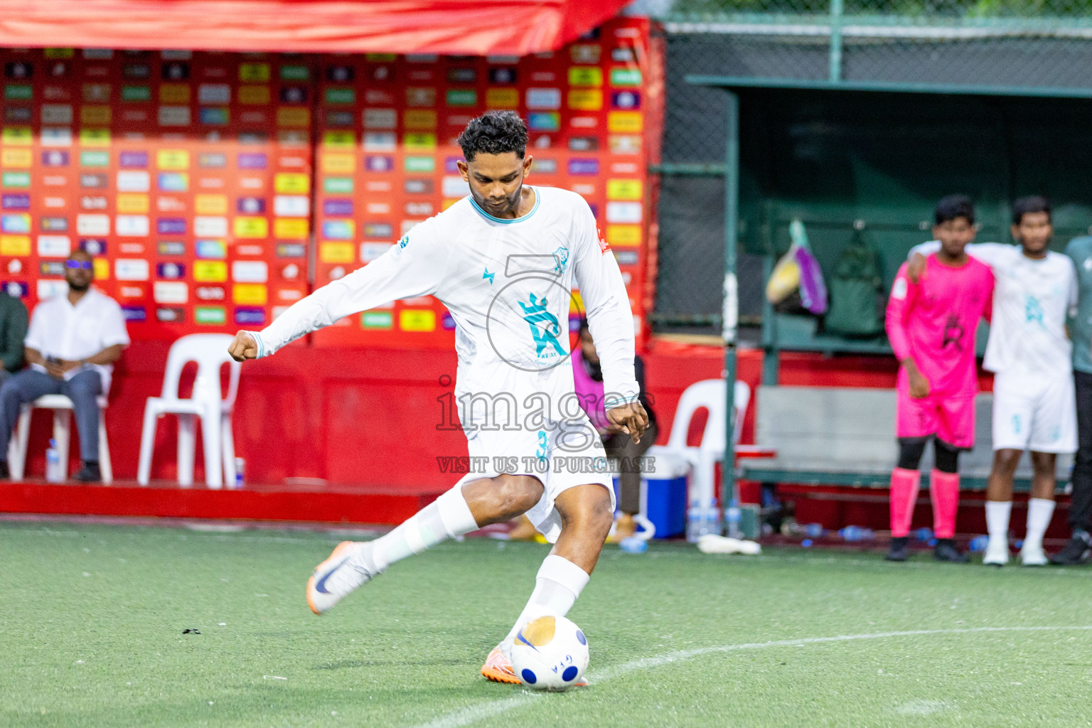 AA. Mathiveri VS AA. Thoddoo in Atoll Round Final on Day 20 of Golden Futsal Challenge 2025 was held on Friday, 24 January 2025, in Hulhumale', Maldives. 
Photos: Hassan Simah / images.mv