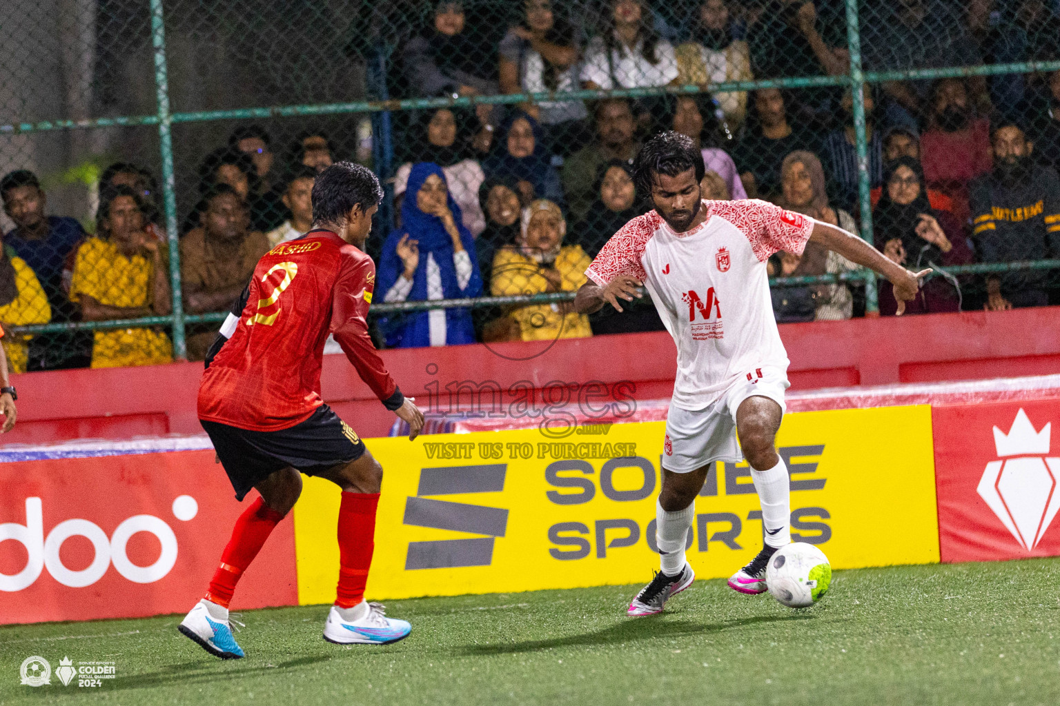 L Maavah vs L Gan in Day 7 of Golden Futsal Challenge 2024 was held on Saturday, 20th January 2024, in Hulhumale', Maldives Photos: Ismail Thoriq / images.mv