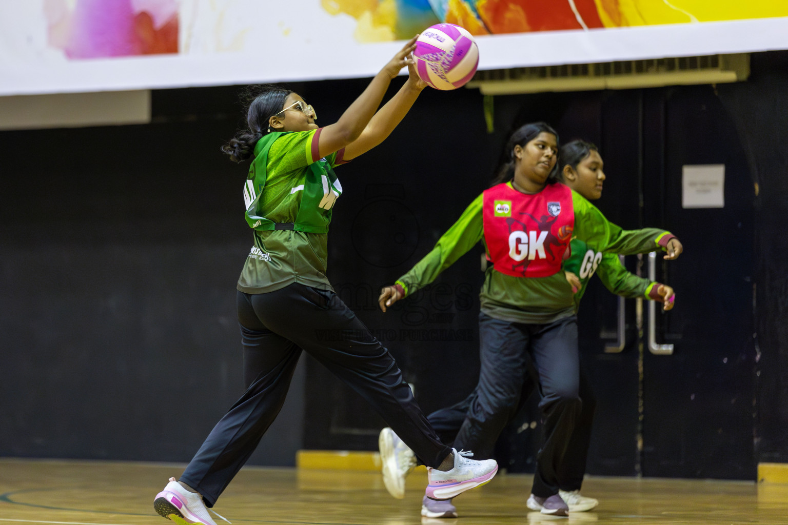 FIONTI Academy A vs Fionti SC in Day 3 of 3rd Netball Junior Championship, held at Social Center on Wednesday 22nd January 2025 . Photos: Shuu Abdul Sattar / images.mv
