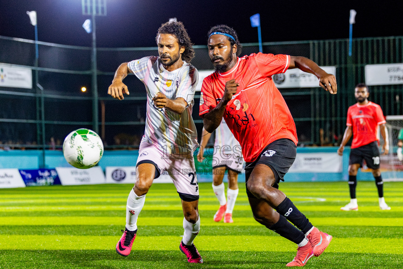 Ifhaams vs J Kovi Goani in Day 1 of Laamehi Dhiggaru Ekuveri Futsal Challenge 2025 was held on Thursday, 24th July 2025, at Dhiggaru Futsal Ground, Dhiggaru, Maldives Photos: Nausham Waheed / images.mv