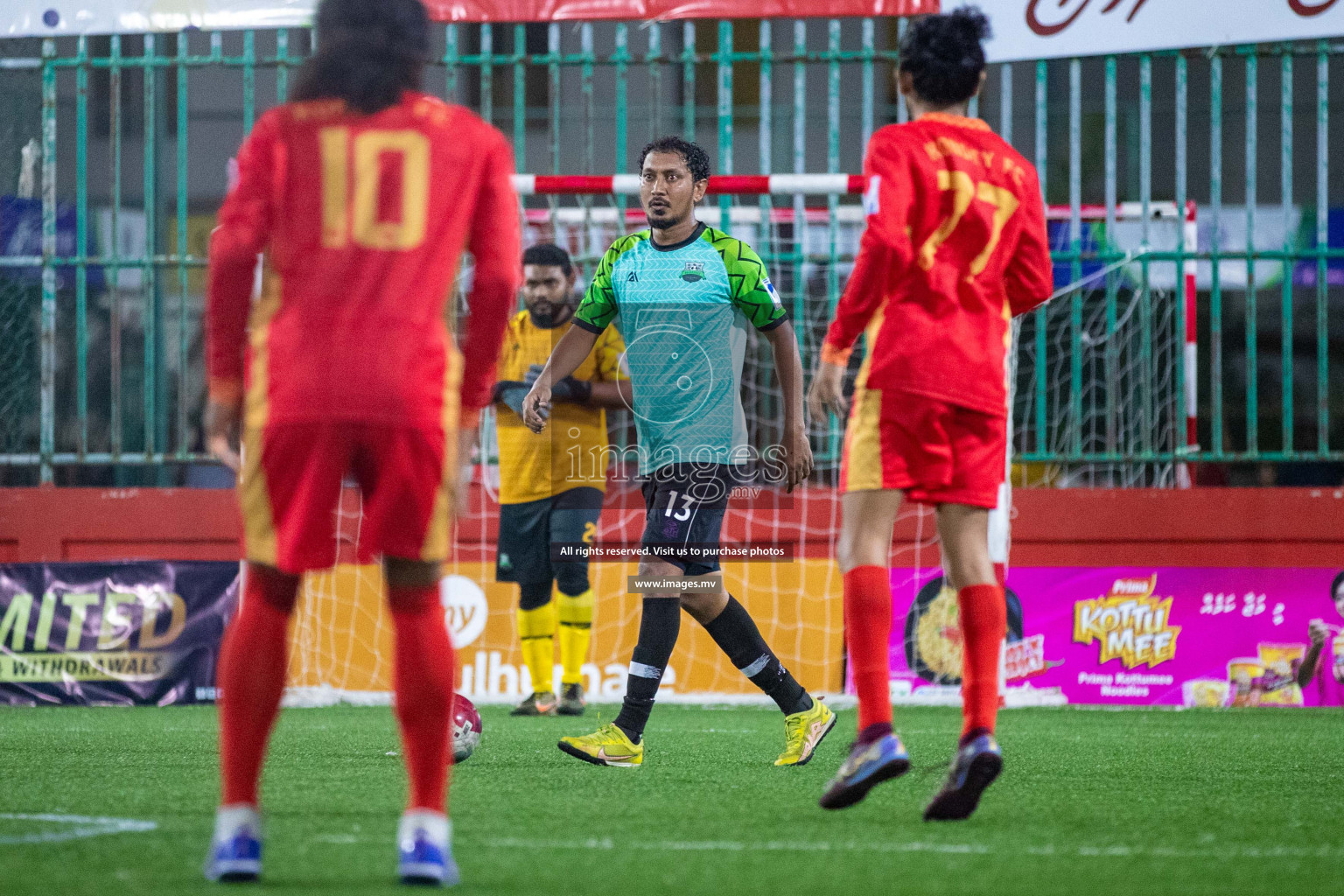 GA. Kondey vs GA. Dhaandhoo in Day 7 of Golden Futsal Challenge 2023 on 11 February 2023 in Hulhumale, Male, Maldives