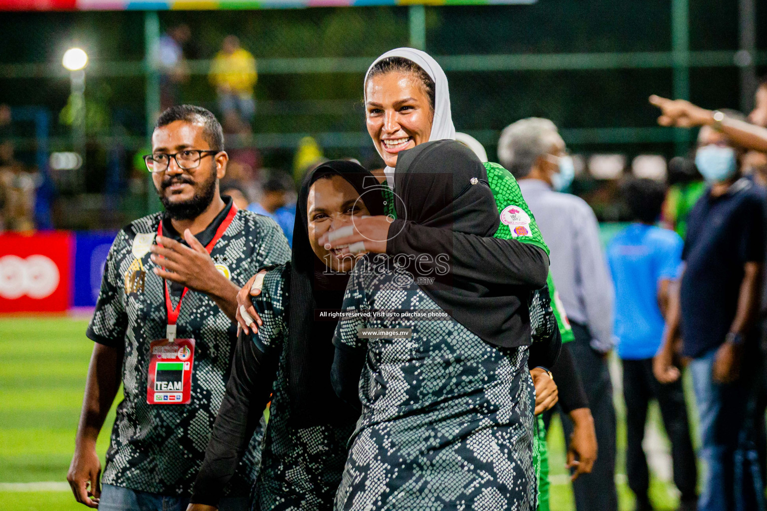 MPL vs Police Club in the Semi Finals of 18/30 Women's Futsal Fiesta 2021 held in Hulhumale, Maldives on 14th December 2021. Photos: Shuu Abdul Sattar / images.mv