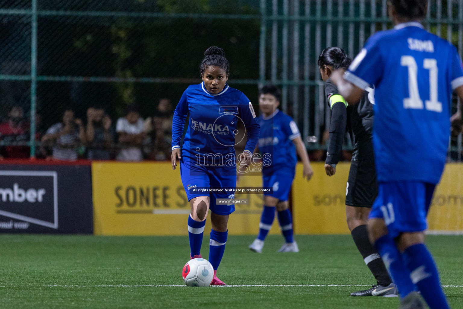 Team Fenaka vs Dhivehi Sifainge Club in Eighteen Thirty Women's Futsal Fiesta 2022 was held in Hulhumale', Maldives on Saturday, 8th October 2022. Photos: Ismail Thoriq / images.mv