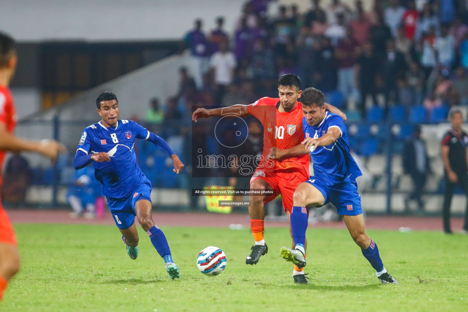 Nepal vs India in SAFF Championship 2023 held in Sree Kanteerava Stadium, Bengaluru, India, on Saturday, 24th June 2023. Photos: Hassan Simah / images.mv