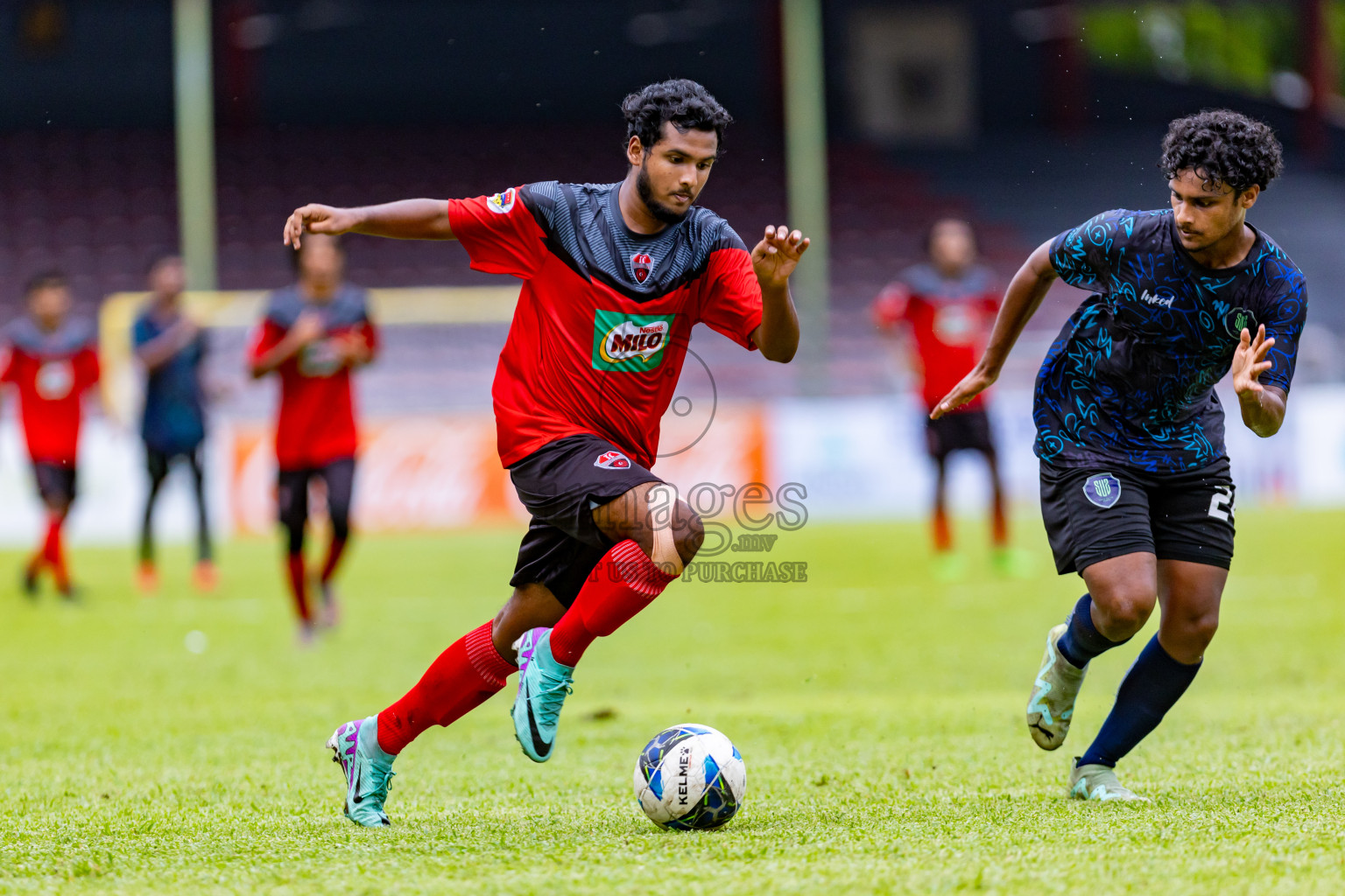 TC Sports Club vs Super United Sports in Day 5 of Under 19 Youth Championship 2024 was held at National Stadium in Male', Maldives on Sunday, 23rd June 2024. Photos: Nausham Waheed / images.mv