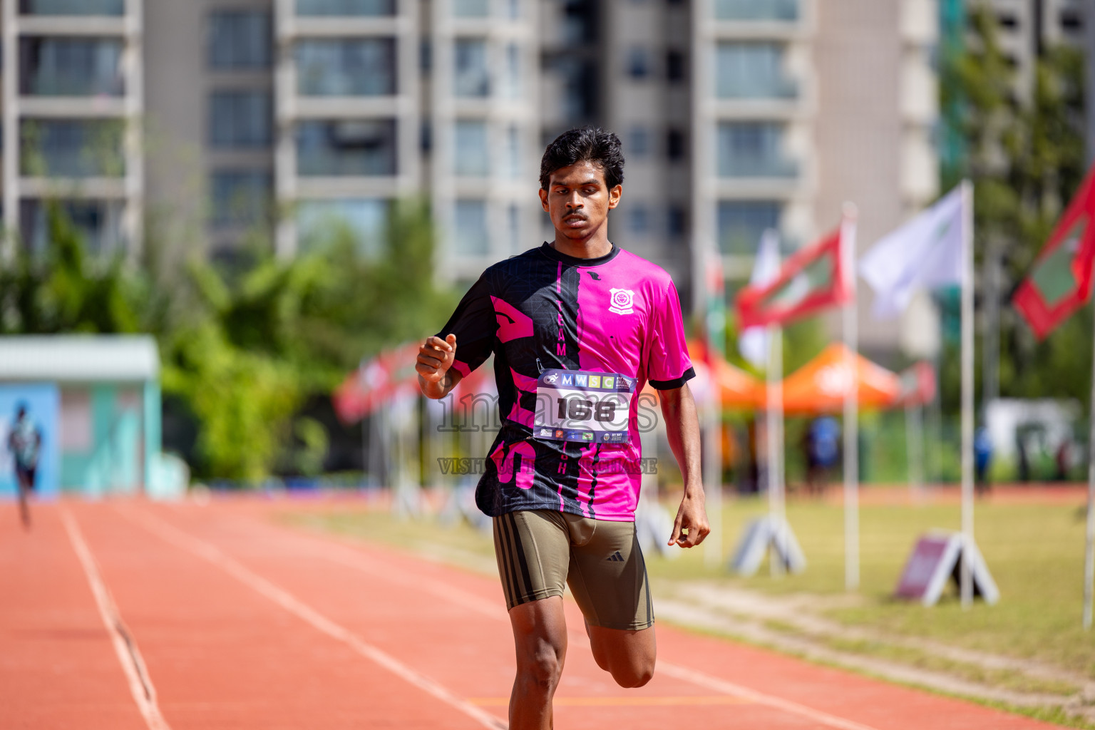 Day 2 of MWSC Interschool Athletics Championships 2024 held in Hulhumale Running Track, Hulhumale, Maldives on Sunday, 10th November 2024. 
Photos by:  Hassan Simah / Images.mv