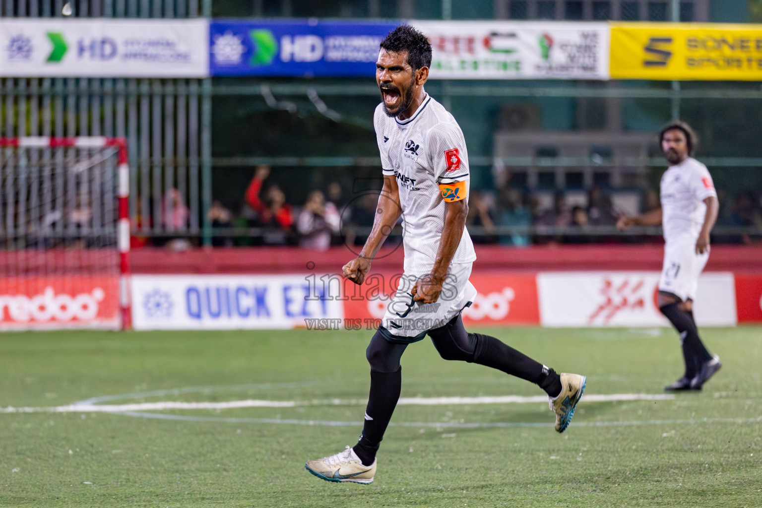 M. Kolhufushi vs M. Muli in Day 19 of Golden Futsal Challenge 2024 was held on Friday, 2nd February 2024 in Hulhumale', Maldives 
Photos: Hassan Simah / images.mv