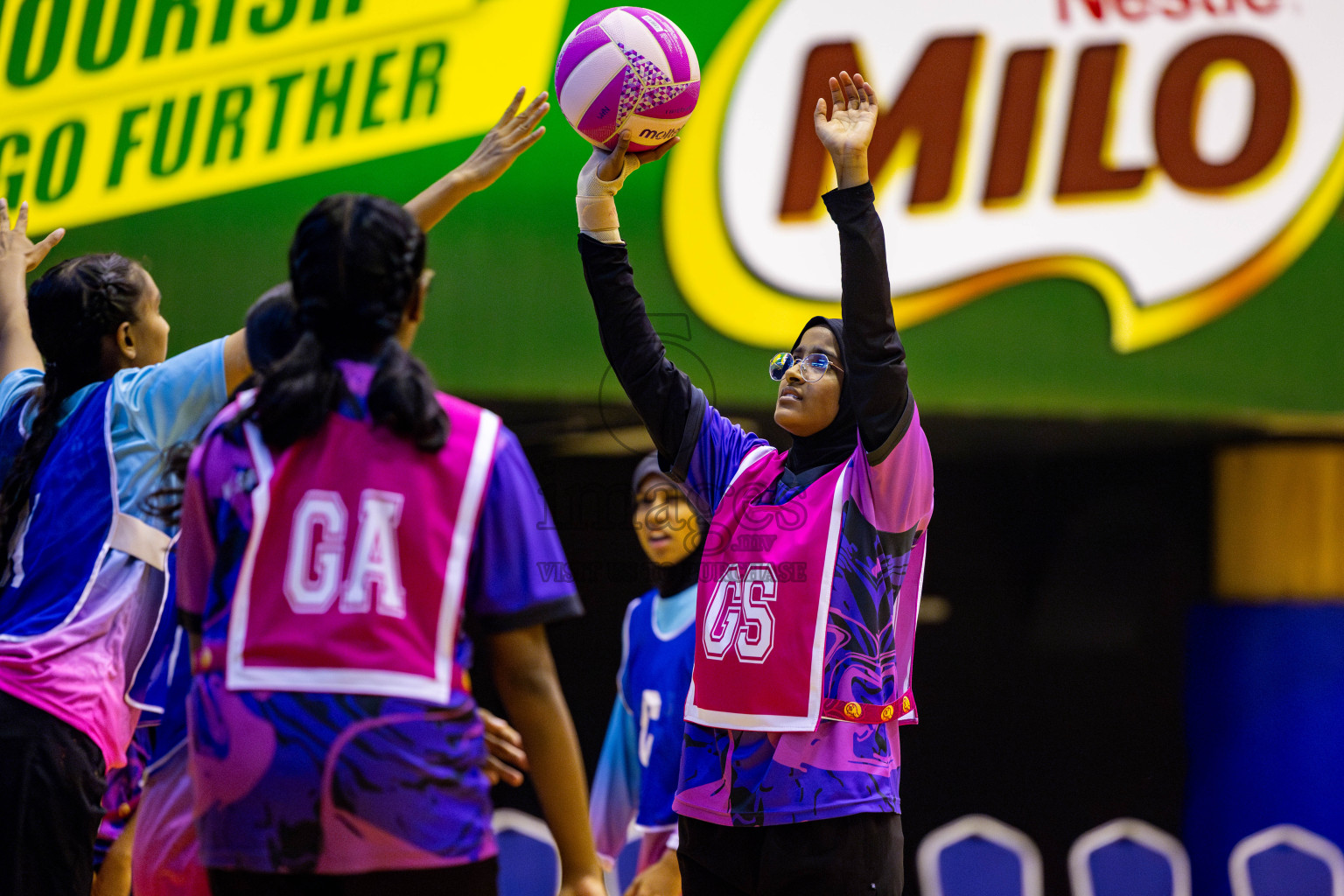 MV Netters Acadamy vs N Sports Academy in Day 2 of 3rd Junior Championship - Netball association of Maldives, held at Social Center on Monday 20th January 2025 . Photos by Nausham Waheed