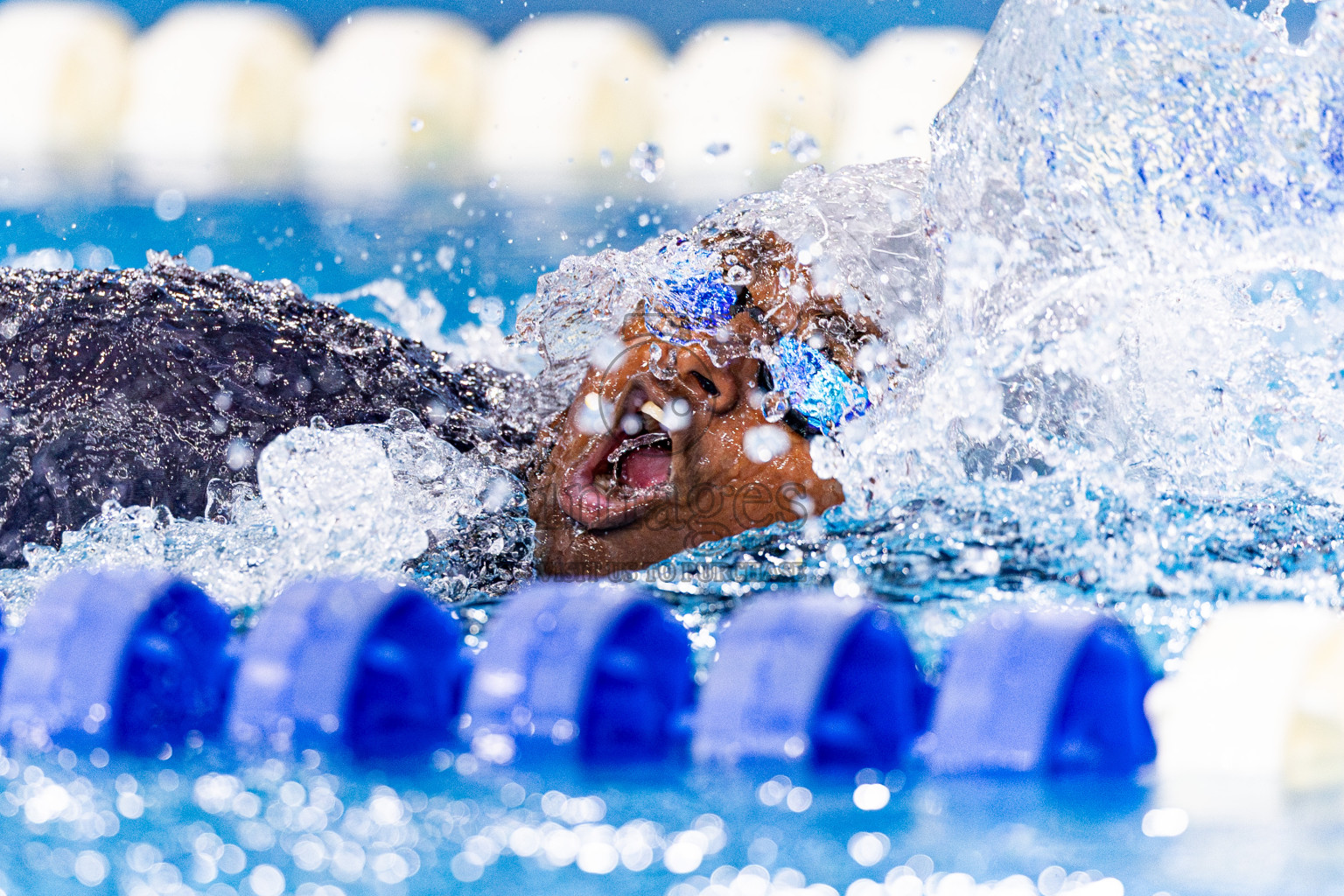 Day 4 of 1st National Short Course Swimming Competition held in Hulhumale', Maldives on Tuesday, 17th June 2025. Photos: Nausham Waheed / images.mv
