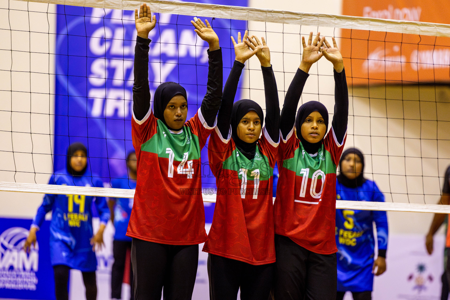 Finals of Interschool Volleyball Tournament 2024 was held in Social Center at Male', Maldives on Friday, 6th December 2024. Photos: Nausham Waheed / images.mv