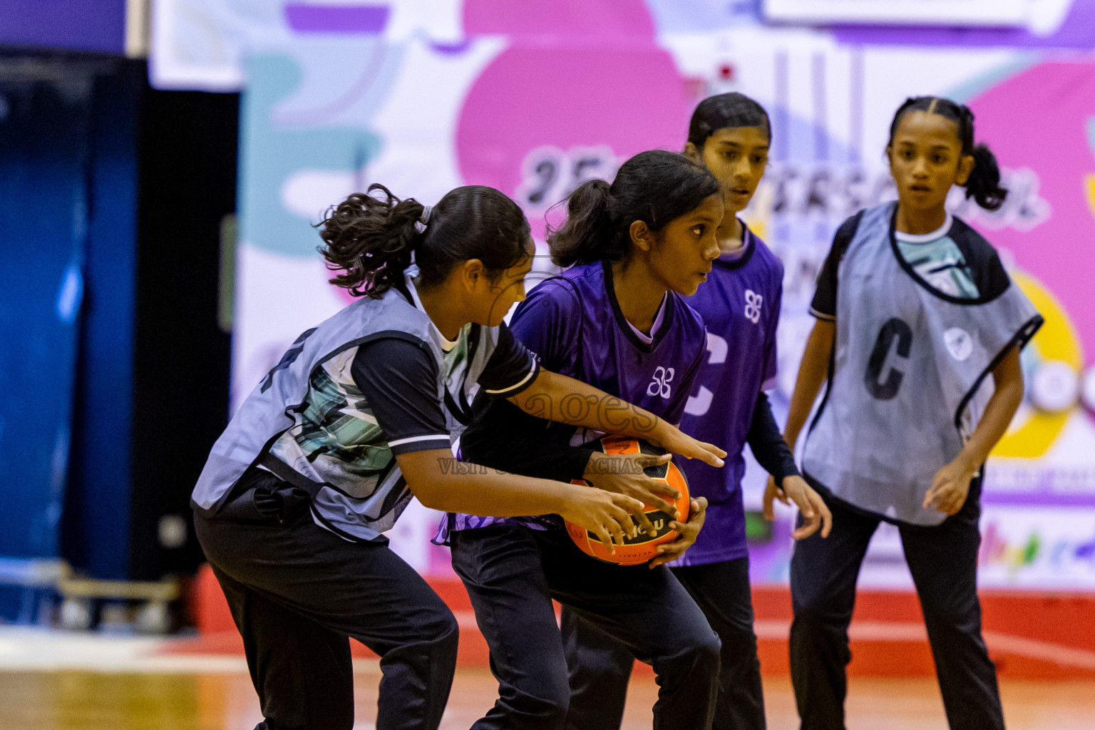 Day 9 of 25th Inter-School Netball Tournament was held in Social Center at Male', Maldives on Monday, 19th August 2024. Photos: Nausham Waheed / images.mv