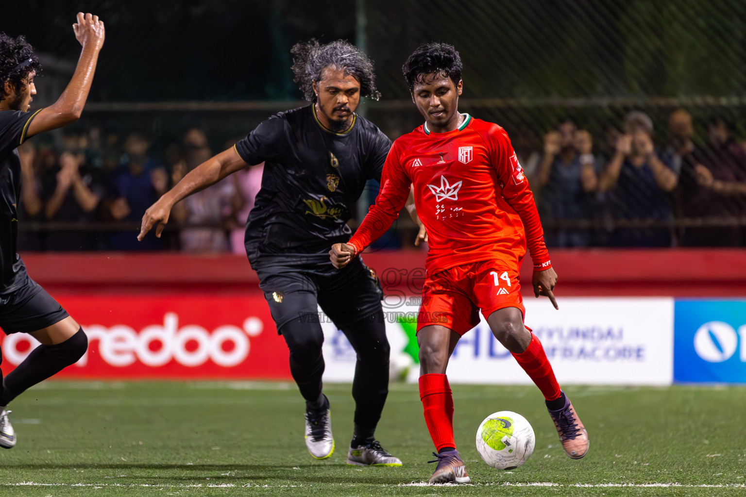 HA Kelaa vs HA Utheemu in Day 9 of Golden Futsal Challenge 2024 was held on Tuesday, 23rd January 2024, in Hulhumale', Maldives
Photos: Ismail Thoriq / images.mv