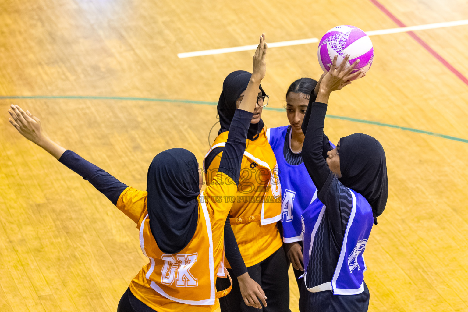 SC Shining Star vs Youth United SC in Day 9 of 24th Milo Netball Association Championship was held in Social Center at Male', Maldives on Tuesday, 9th September 2025. Photos: Mohamed Mahfooz Moosa / images.mv