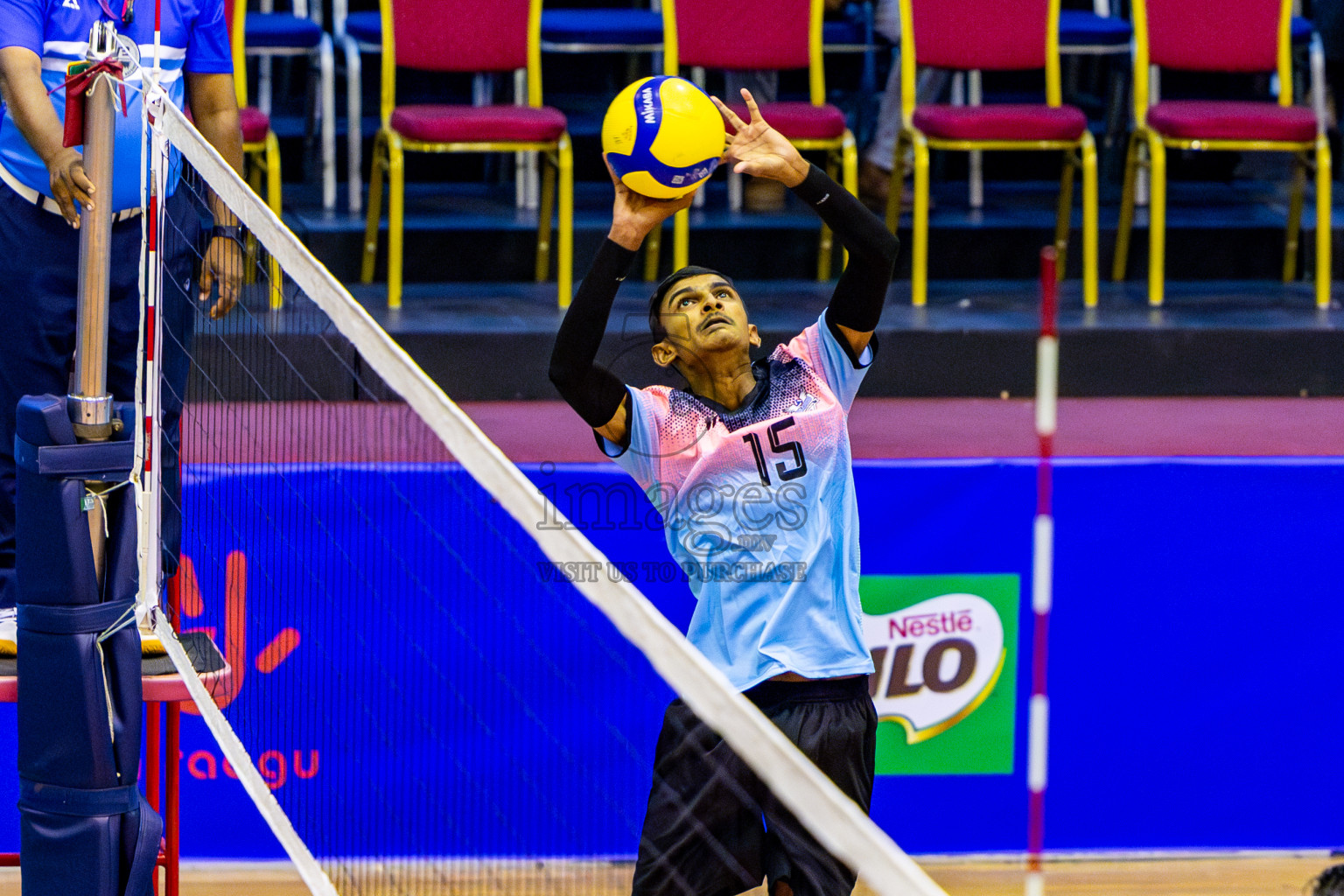 City Sports Club vs Blues for Volleyball in Day 3 of MILO VAM Cup 2024 Men's Division was held in Social Center Indoor Hall on Wednesday, 30th October 2024. Photos: Nausham Waheed / images.mv