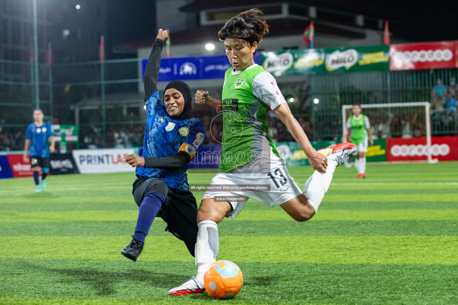 orts Limited vs WAMCO - in the Finals 18/30 Women's Futsal Fiesta 2021 held in Hulhumale, Maldives on 18 December 2021. Photos by Shuu Abdul Sattar