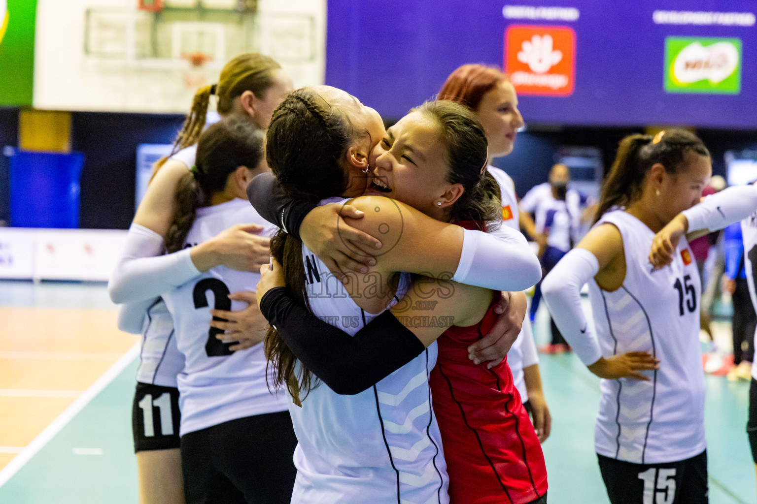 Kyrgyzstan vs Sri Lanka in Final of CAVA U20 Woman's Volleyball Championship 2024 was held in Social Center, Male', Maldives on 23rd July 2024. Photos: Nausham Waheed / images.mv