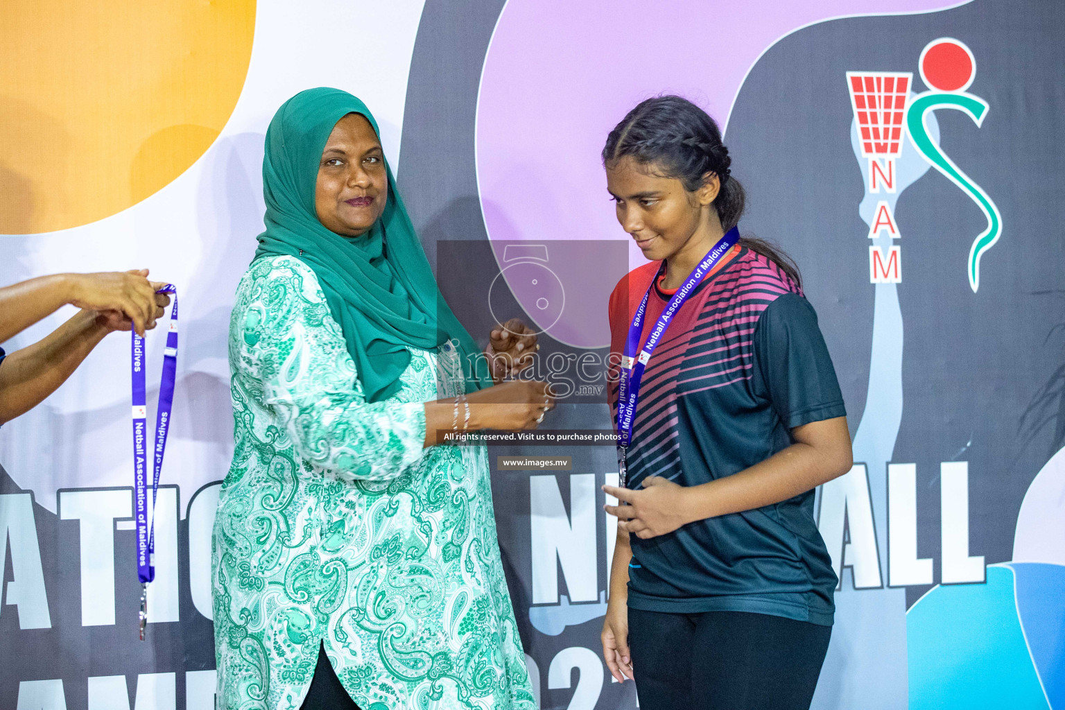 Day 6 of 20th Milo National Netball Tournament 2023, held in Synthetic Netball Court, Male', Maldives on 4th June 2023 Photos: Nausham Waheed/ Images.mv