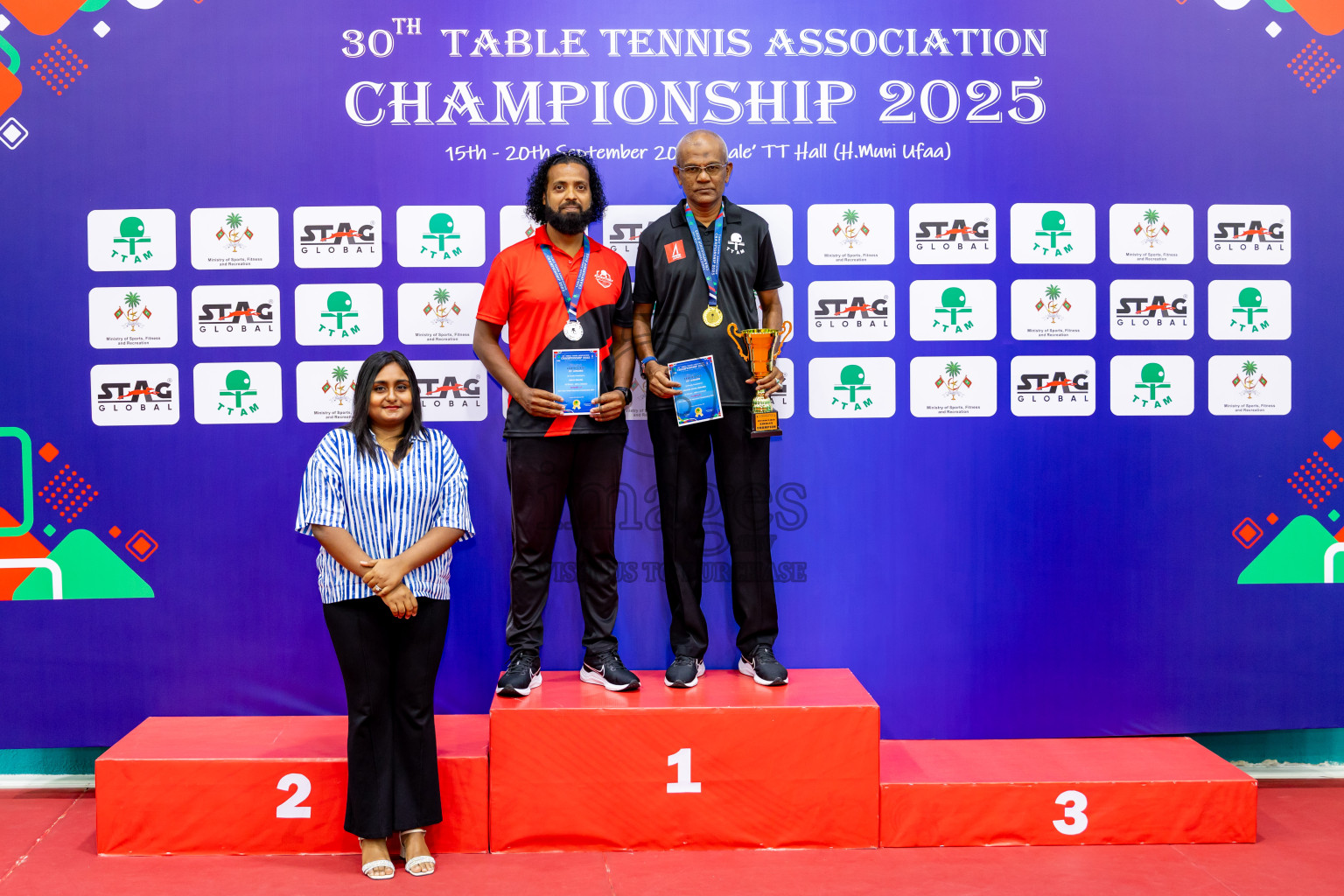Finals of 30th Table Tennis Association Championship 2025 was held on Saturday, 20th September 2025 in Male' TT Hall, Male', Maldives. Photos: Nausham Waheed / images.mv