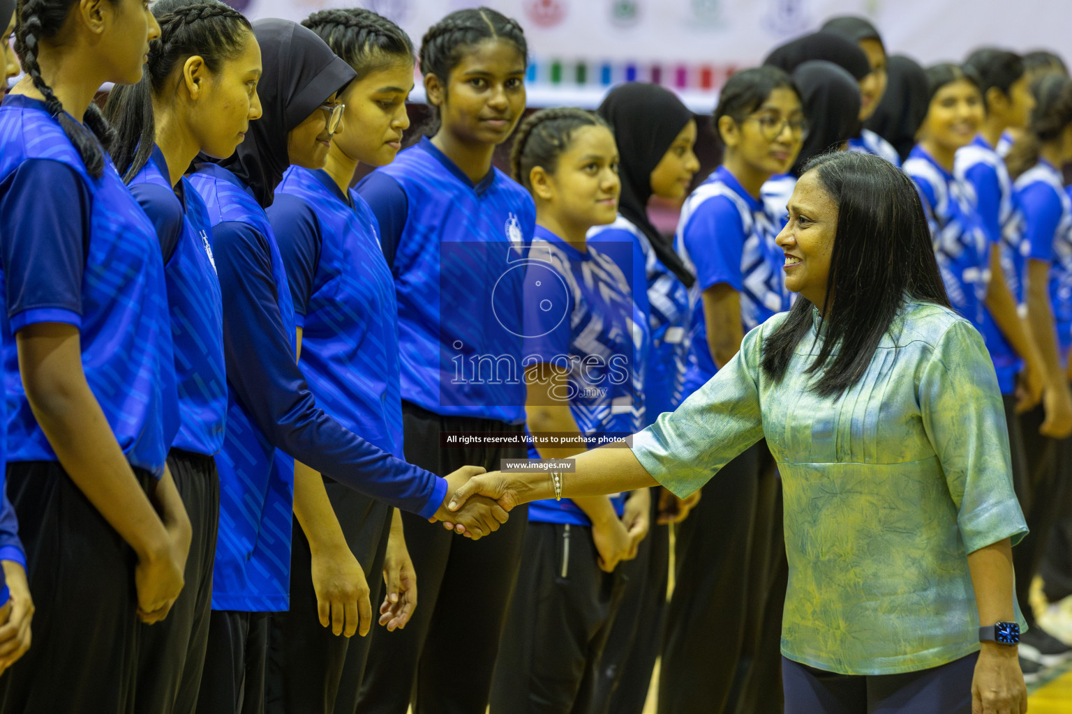 Day 11 of 24th Interschool Netball Tournament 2023 was held in Social Center, Male', Maldives on 6th November 2023. Photos: Mohamed Mahfooz Moosa / images.mv