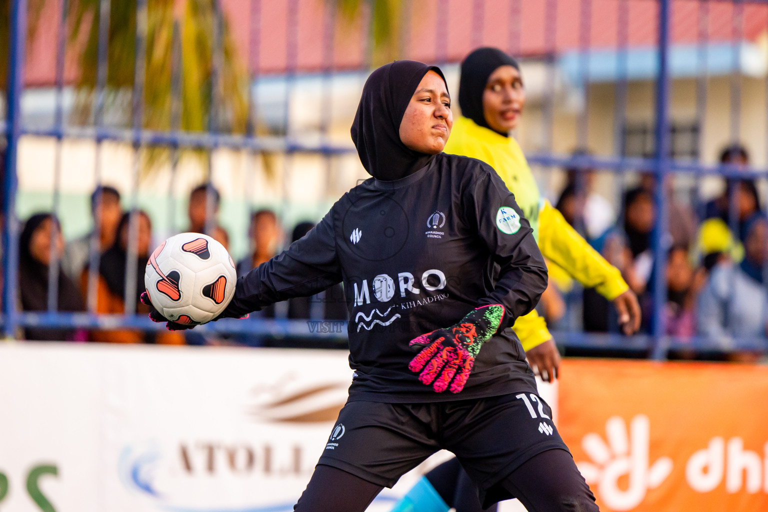 Kihaadhoo vs Goidhoo in Day 1 of Better in Baa Futsal Fiesta 2025 Woman's division held in B. Eydhafushi, Maldives on Wednesday, 5th November 2025. Photos: Nausham Waheed / images.mv