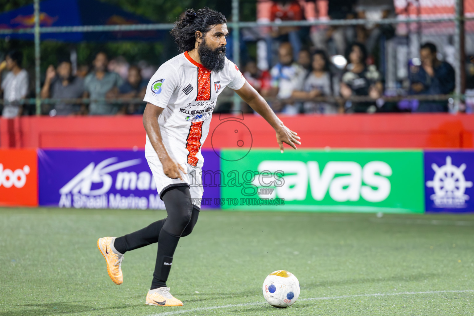HDh Nolhivaran vs HDh Nellaidhoo in Day 5 of Golden Futsal Challenge 2025 on Thursday, 9th January 2025, in Hulhumale', Maldives
Photos: Ismail Thoriq / images.mv