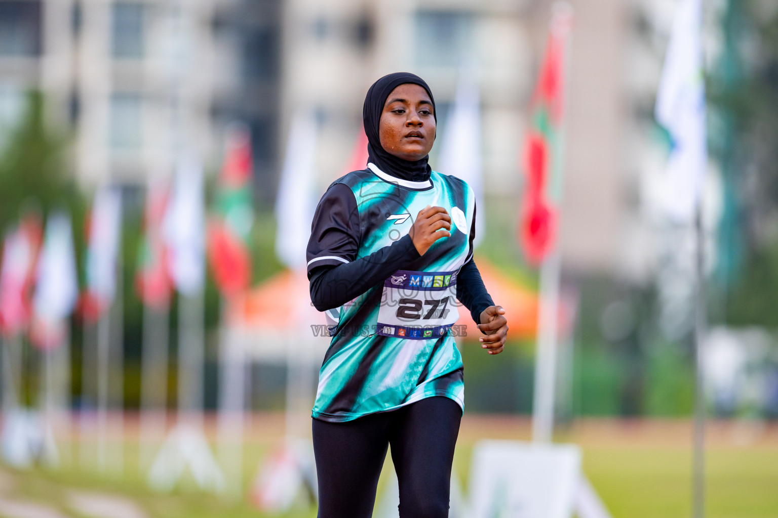 Day 5 of MWSC Interschool Athletics Championships 2024 held in Hulhumale Running Track, Hulhumale, Maldives on Wednesday, 13th November 2024. Photos by: Nausham Waheed / Images.mv