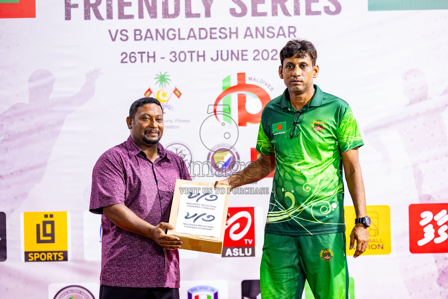 U-19 National Team vs Bangladesh Ansarvdp from Handball International Friendly Series held in Handball ground, Male', Maldives on Sunday, 30th June 2023 Photos: Nausham Waheed/ Images.mv